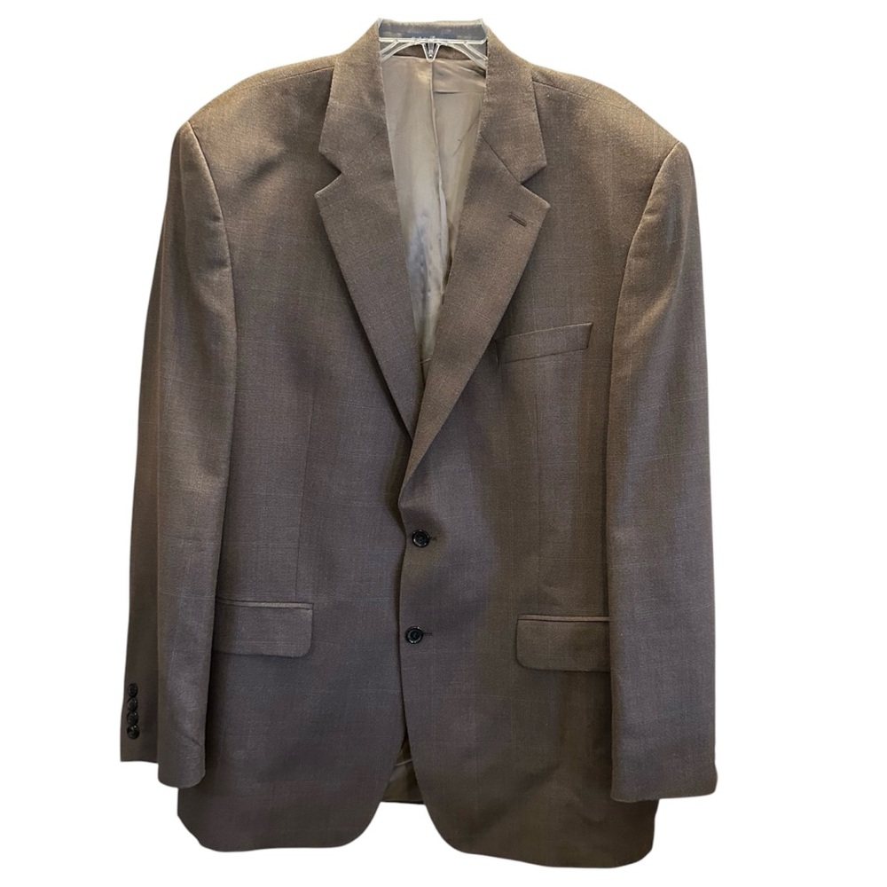 LAUREN RALPH LAUREN Brown & Blue Plaid Men's Blazer